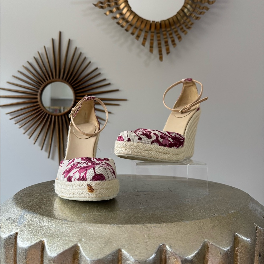 GUCCI - Floral Espadrille Wedge Sandals